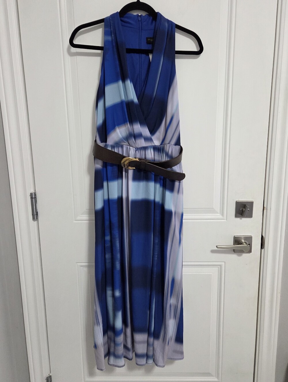 NWT - Donna Karan New York Women's Tie Dye Sleeveless Midi Dress - Size 6